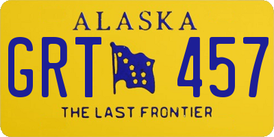 AK license plate GRT457
