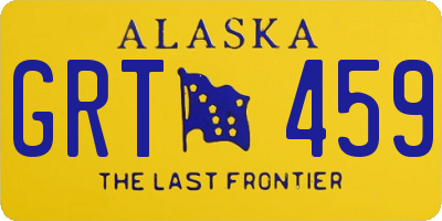 AK license plate GRT459