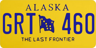 AK license plate GRT460