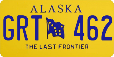 AK license plate GRT462