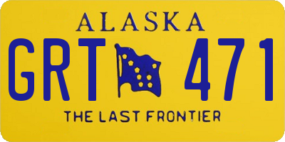 AK license plate GRT471
