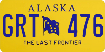 AK license plate GRT476