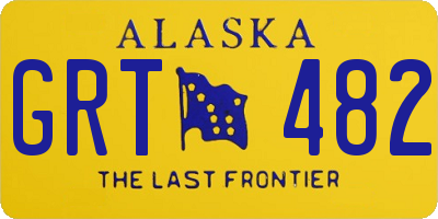AK license plate GRT482
