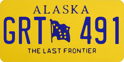 AK license plate GRT491