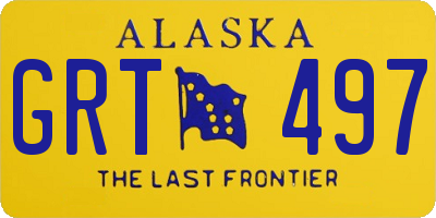 AK license plate GRT497