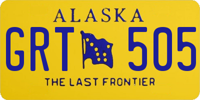 AK license plate GRT505