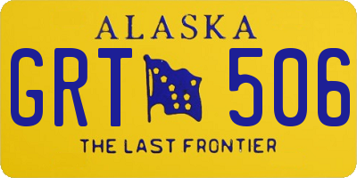 AK license plate GRT506