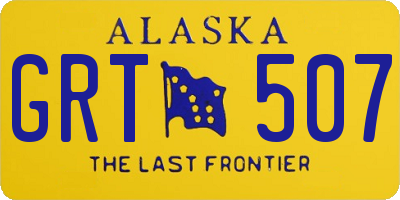 AK license plate GRT507