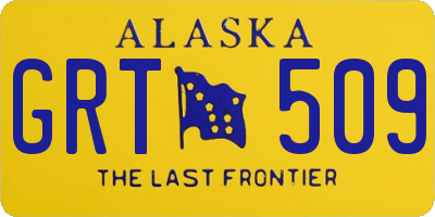 AK license plate GRT509