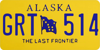 AK license plate GRT514