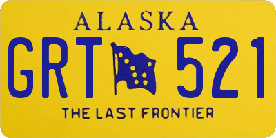 AK license plate GRT521