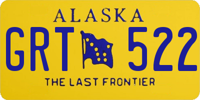 AK license plate GRT522