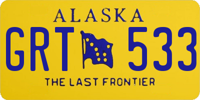 AK license plate GRT533