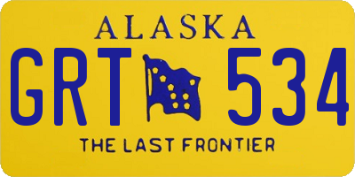 AK license plate GRT534