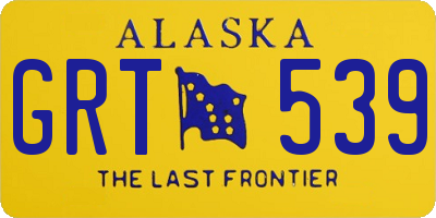 AK license plate GRT539