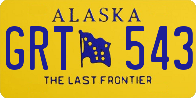 AK license plate GRT543