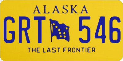 AK license plate GRT546