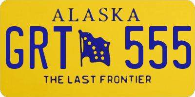 AK license plate GRT555