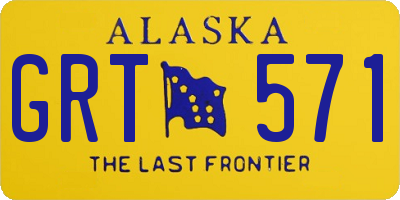 AK license plate GRT571