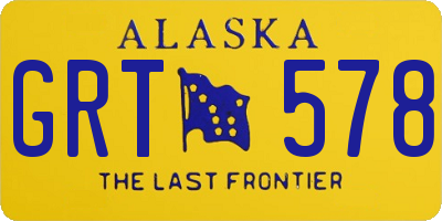 AK license plate GRT578