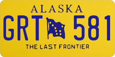 AK license plate GRT581