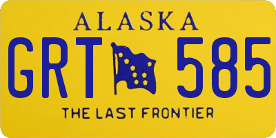 AK license plate GRT585