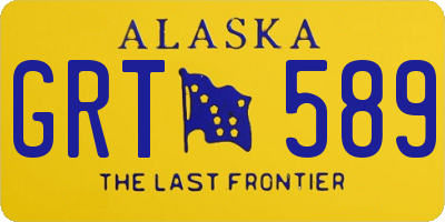 AK license plate GRT589