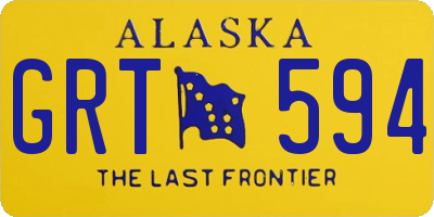 AK license plate GRT594