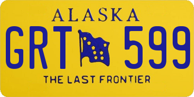 AK license plate GRT599