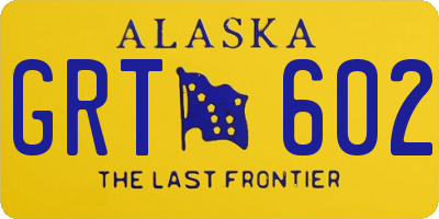 AK license plate GRT602