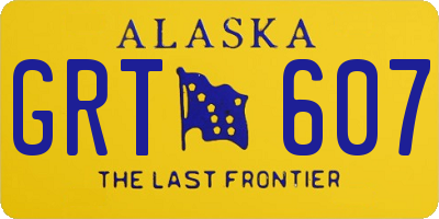 AK license plate GRT607