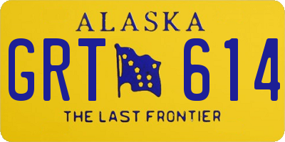 AK license plate GRT614