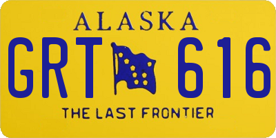 AK license plate GRT616