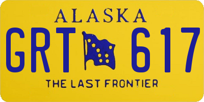 AK license plate GRT617