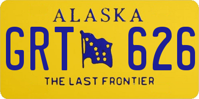 AK license plate GRT626