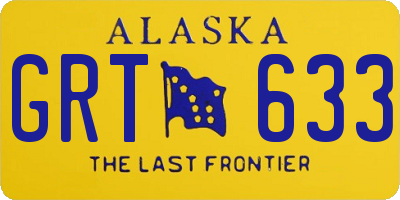 AK license plate GRT633