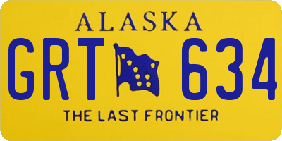 AK license plate GRT634