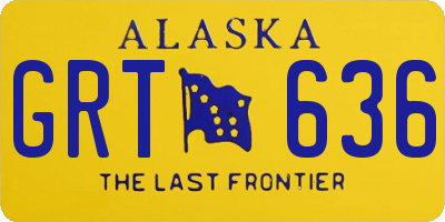 AK license plate GRT636