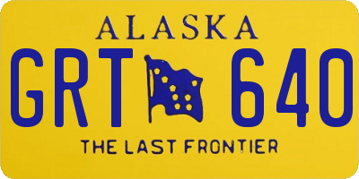 AK license plate GRT640