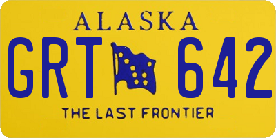 AK license plate GRT642