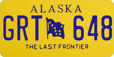 AK license plate GRT648