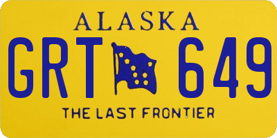 AK license plate GRT649