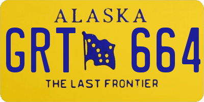 AK license plate GRT664
