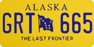 AK license plate GRT665