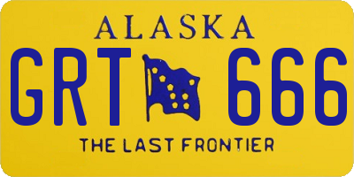 AK license plate GRT666