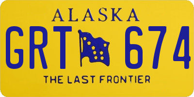 AK license plate GRT674