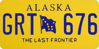 AK license plate GRT676