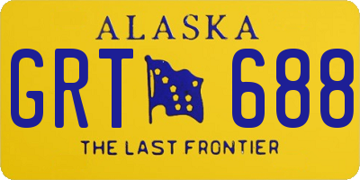 AK license plate GRT688