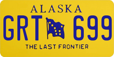 AK license plate GRT699