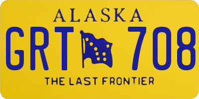 AK license plate GRT708